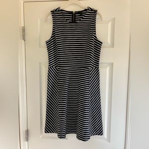 J. Crew Striped A-line Ponte Dress Size 8